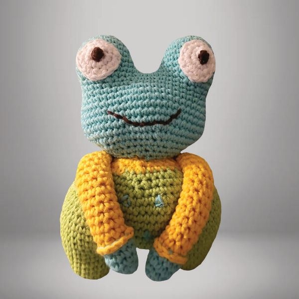 GRENOUILLE TRICOLORE EN COTON / S O L D E