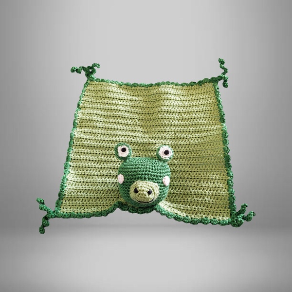 DOUDOU AVEC TETE DE GRENOUILLE EN COTON