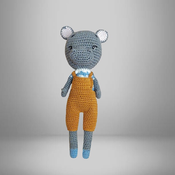 GRAND HIPPOPOTAME EN COTON