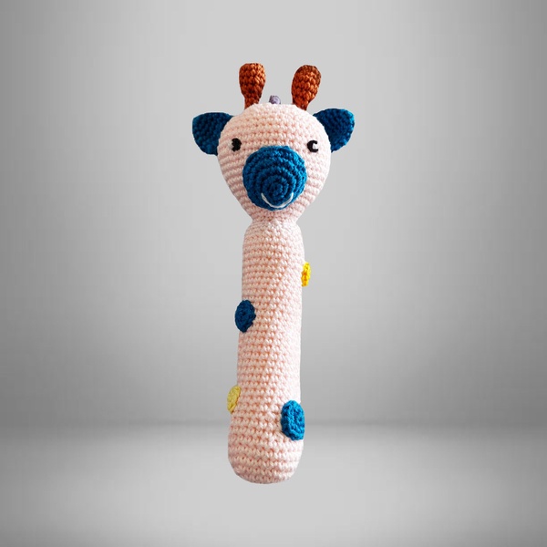 BATON GIRAFE AVEC GRELOT (COTON)