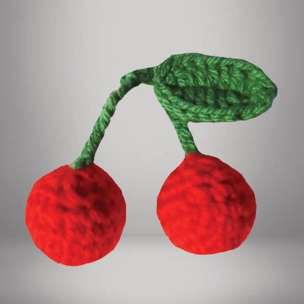 CERISES ROUGES EN LAINE