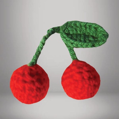 CERISES ROUGES EN LAINE