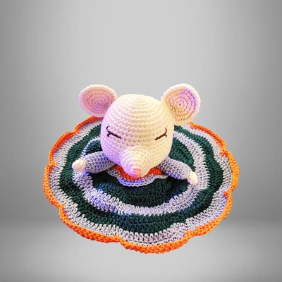 DOUDOU SOURIS EN COTON  NOUVEAU