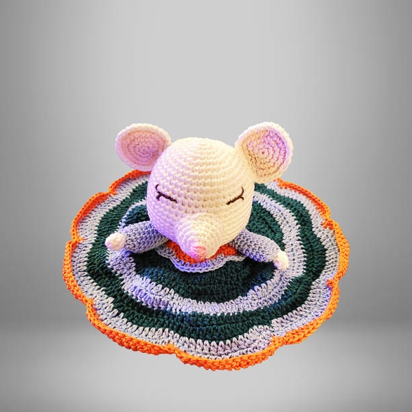 DOUDOU SOURIS EN COTON  NOUVEAU