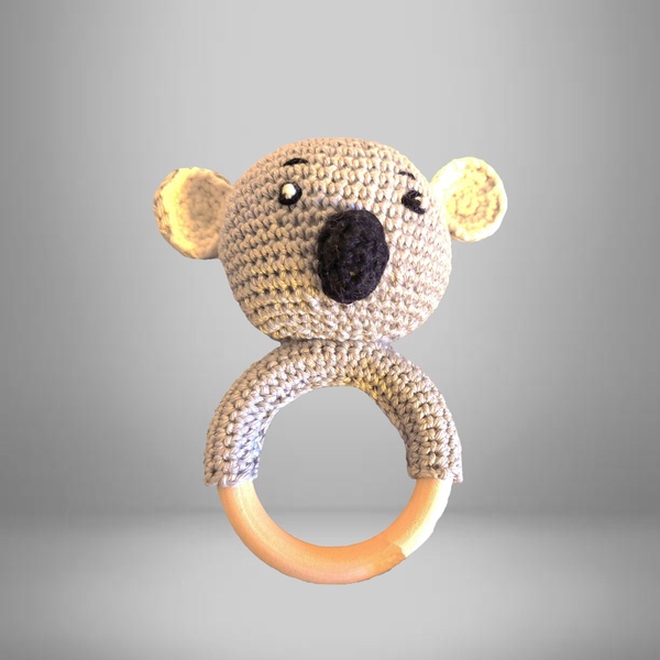 ANNEAU EN BOIS TETE DE KOALA