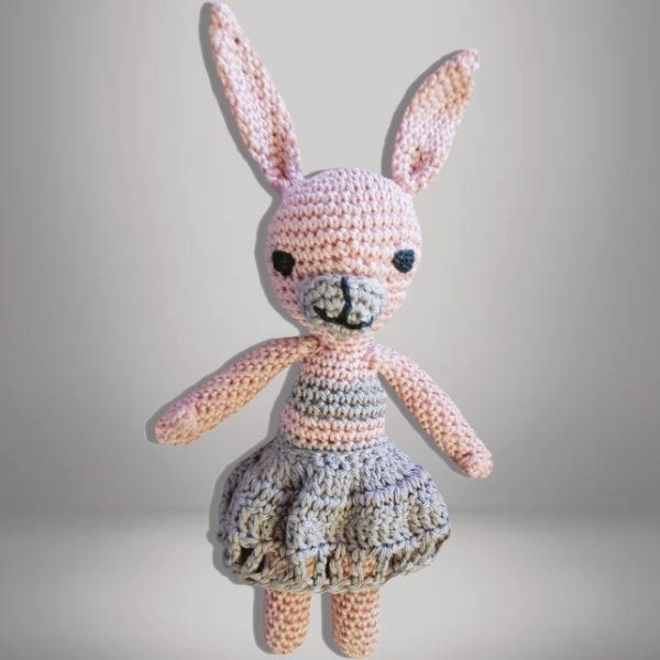 PETIT LAPIN ROSE EN COTON