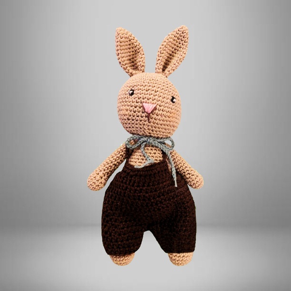 LAPIN BEIGE EN COTON  NOUVEAU