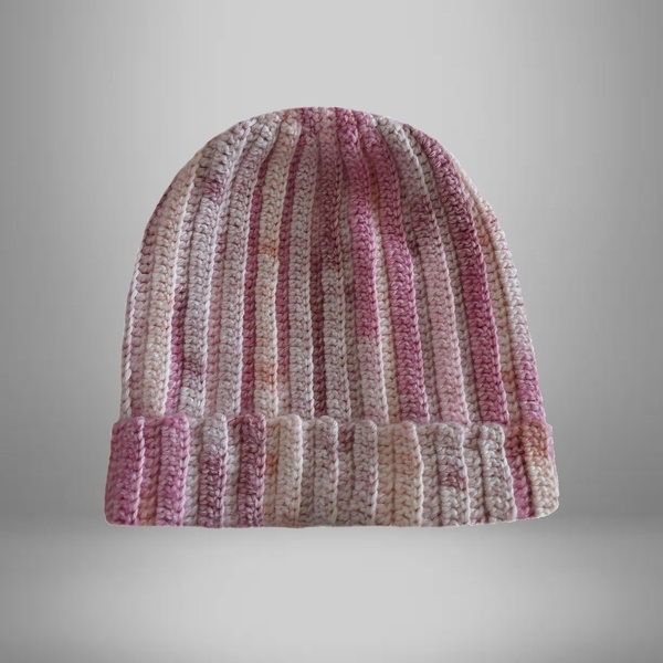 BONNET EN LAINE ROSE CHINEE NOUVEAU