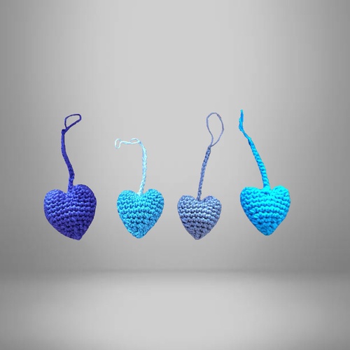 COEURS POUR PORTE-CLES EN COTON