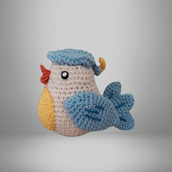 OISEAU TRICOLORE EN COTON