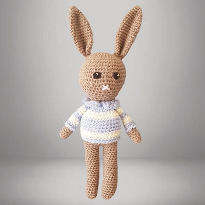 LAPIN BRUN EN LAINE
