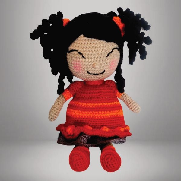 GRANDE POUPEE EN LAINE 30 CM
