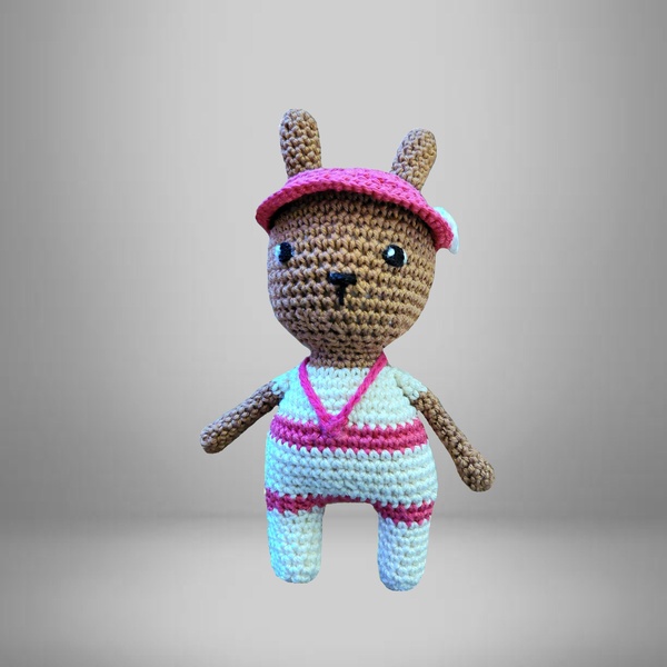 LAPIN BRUN EN COTON
