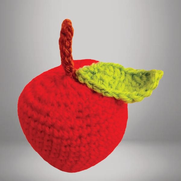POMME ROUGE EN LAINE