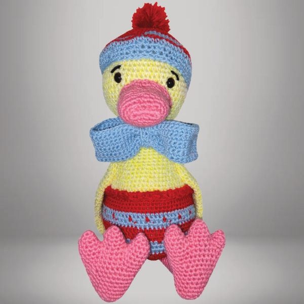 GRAND CANARD AVEC SON BERET EN LAINE